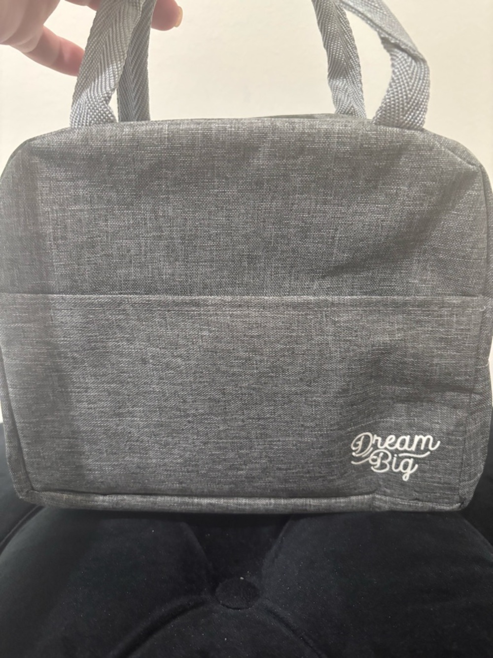 Gray 'Dream Big' Insulated Lunch Tote - Picture 2 of 8